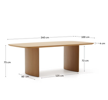 Load image into Gallery viewer, Litto Dining Table Oak Finish