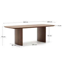 Load image into Gallery viewer, Litto Dining Table Walnut Finish