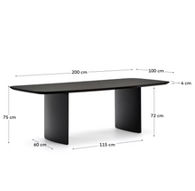Load image into Gallery viewer, Litto Dining Table Black Finish