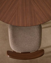 Load image into Gallery viewer, Gena Chair Beige Chenille &amp; Walnut Finish