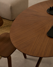 Load image into Gallery viewer, Naanim Oval Table Walnut Finish