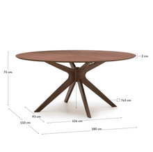 Load image into Gallery viewer, Naanim Oval Table Walnut Finish