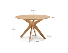 Load image into Gallery viewer, Naanim Round Table Oak Finish