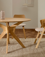 Load image into Gallery viewer, Naanim Round Table Oak Finish