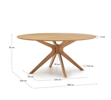 Load image into Gallery viewer, Naanim Oval Table Oak Finish