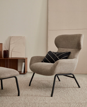 Load image into Gallery viewer, Belina Armchair Light Brown Chenille &amp; Black Leg