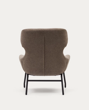 Load image into Gallery viewer, Belina Armchair Light Brown Chenille &amp; Black Leg