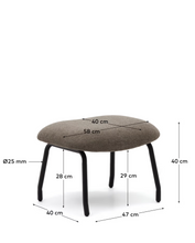 Load image into Gallery viewer, Belina Footrest Light Brown &amp; Black Leg