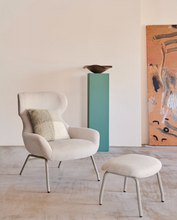 Load image into Gallery viewer, Belina Footrest Beige Chenille &amp; Beige Leg