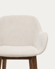 Load image into Gallery viewer, Konna Stool Beige &amp; Dark Finish 65cm