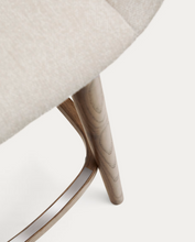 Load image into Gallery viewer, Konna Stool Beige &amp; Dark Finish 65cm