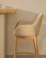 Load image into Gallery viewer, Konna Stool Beige &amp; Light Finish
