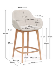 Load image into Gallery viewer, Konna Stool Beige &amp; Light Finish
