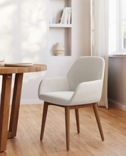 Load image into Gallery viewer, Konna Chair Beige &amp; Dark Finish