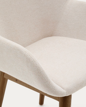 Load image into Gallery viewer, Konna Chair Beige &amp; Dark Finish