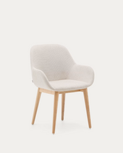 Load image into Gallery viewer, Konna Chair Beige &amp; Natural Finish