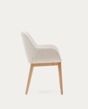 Load image into Gallery viewer, Konna Chair Beige &amp; Natural Finish
