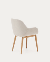 Load image into Gallery viewer, Konna Chair Beige &amp; Natural Finish