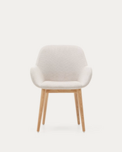 Load image into Gallery viewer, Konna Chair Beige &amp; Natural Finish