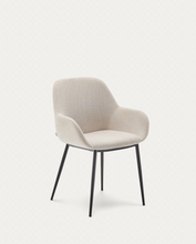 Load image into Gallery viewer, Konna Chair Beige &amp; Black Leg