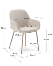 Load image into Gallery viewer, Konna Chair Beige &amp; Beige Leg