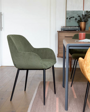 Load image into Gallery viewer, Konna Chair Dark Green &amp; Black Leg