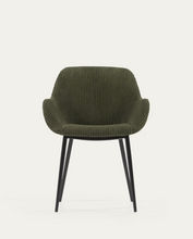 Load image into Gallery viewer, Konna Chair Dark Green &amp; Black Leg