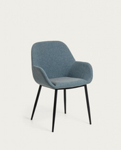 Load image into Gallery viewer, Konna Chair Light Blue &amp; Black Leg