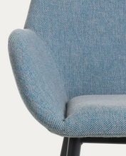 Load image into Gallery viewer, Konna Chair Light Blue &amp; Black Leg