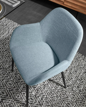Load image into Gallery viewer, Konna Chair Light Blue &amp; Black Leg