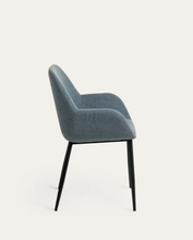 Load image into Gallery viewer, Konna Chair Light Blue &amp; Black Leg