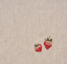 Load image into Gallery viewer, Strawberry Linen Embroidered Napkins - Set of 4