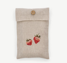 Load image into Gallery viewer, Strawberry Linen Embroidered Napkins - Set of 4