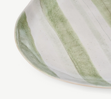 Load image into Gallery viewer, Hollywell Oval Platter, Green Stripe
