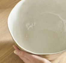 Load image into Gallery viewer, Hollywell Serving Bowl, Green Stripe