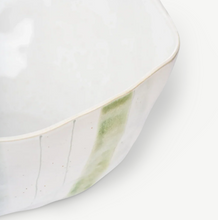 Load image into Gallery viewer, Hollywell Serving Bowl, Green Stripe