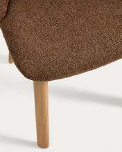 Load image into Gallery viewer, Meila chair in terracotta chenille with legs in solid ash wood with natural finish