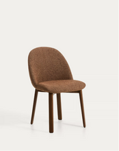 Load image into Gallery viewer, Meila chair in terracotta chenille with legs in walnut finish