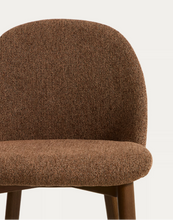 Load image into Gallery viewer, Meila chair in terracotta chenille with legs in walnut finish