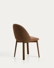 Load image into Gallery viewer, Meila chair in terracotta chenille with legs in walnut finish
