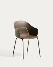 Load image into Gallery viewer, Sanile chair with brown-finish steel legs