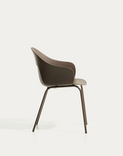 Load image into Gallery viewer, Sanile chair with brown-finish steel legs
