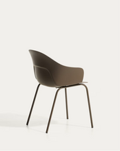Load image into Gallery viewer, Sanile chair with brown-finish steel legs