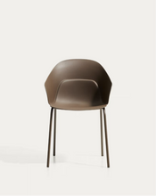 Load image into Gallery viewer, Sanile chair with brown-finish steel legs