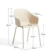 Load image into Gallery viewer, Sanile chair with beige-finish steel legs