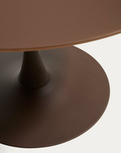 Load image into Gallery viewer, Round Vedira table in glass and brown steel