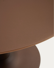 Load image into Gallery viewer, Round Vedira table in glass and brown steel