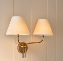 Load image into Gallery viewer, Regency Wall Light, Double - Brass