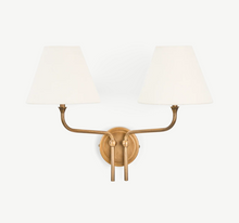 Load image into Gallery viewer, Regency Wall Light, Double - Brass