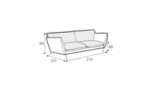 Load image into Gallery viewer, SITS Hugo Sofa 3 Seater 214 cm